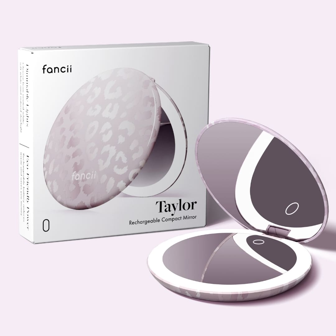 Taylor LED Compact Mirror | Cosmic Leopard