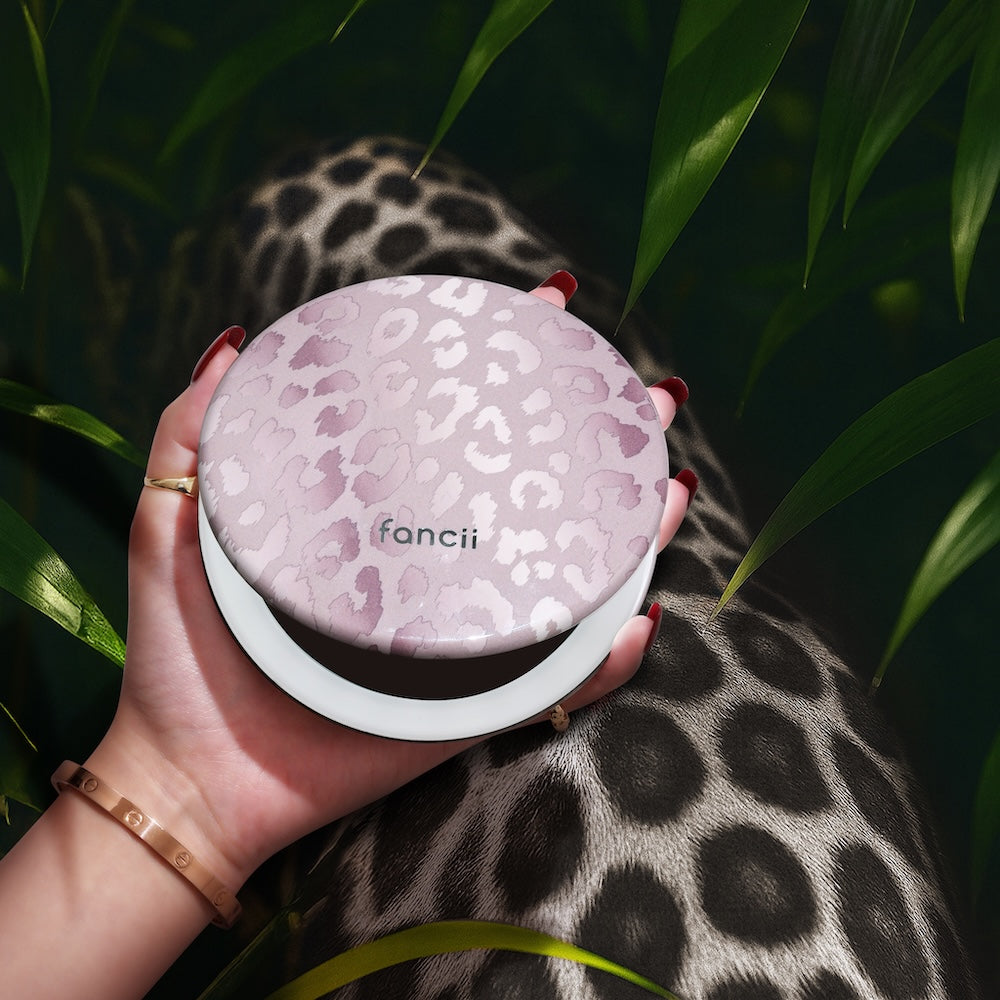 Taylor LED Compact Mirror | Cosmic Leopard