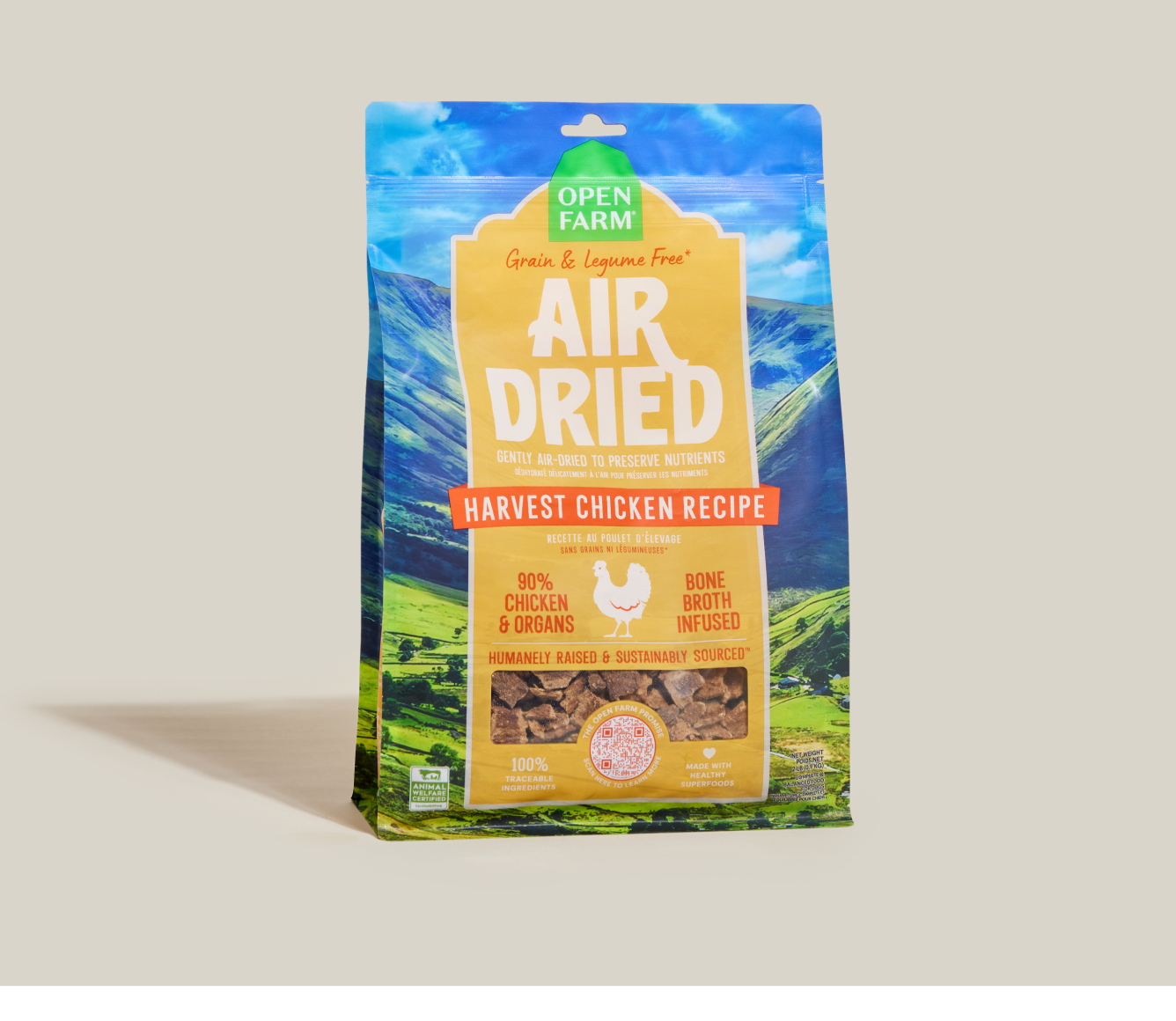 Recette de poulet séché à l'air Harvest pour chiens