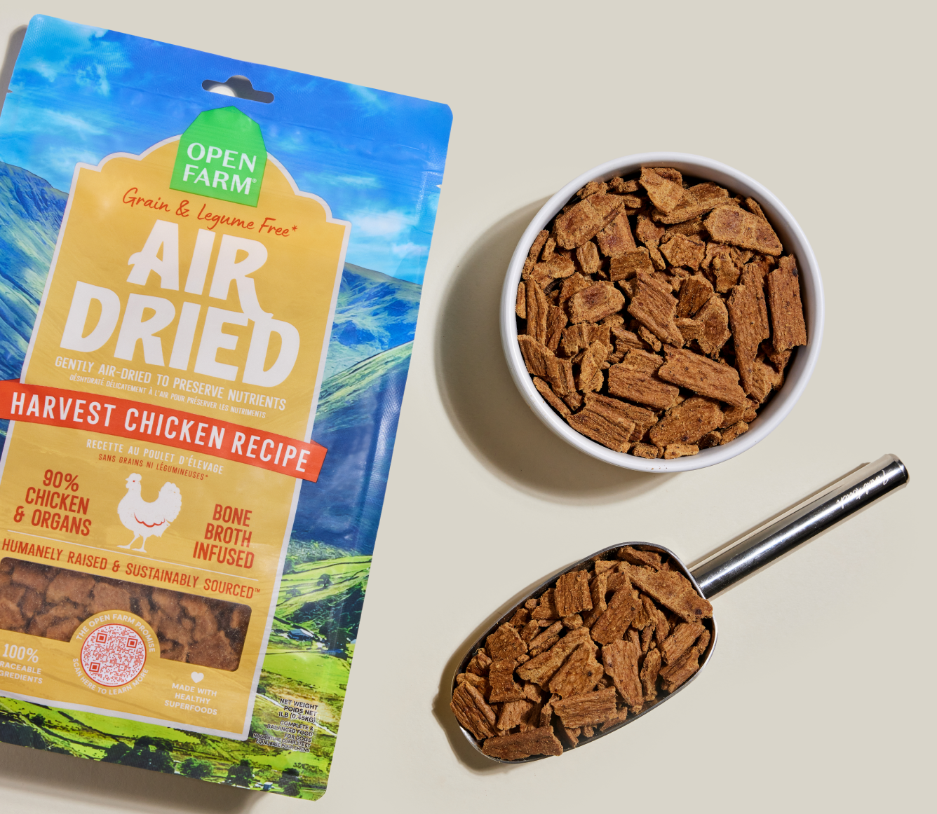 Recette de poulet séché à l'air Harvest pour chiens