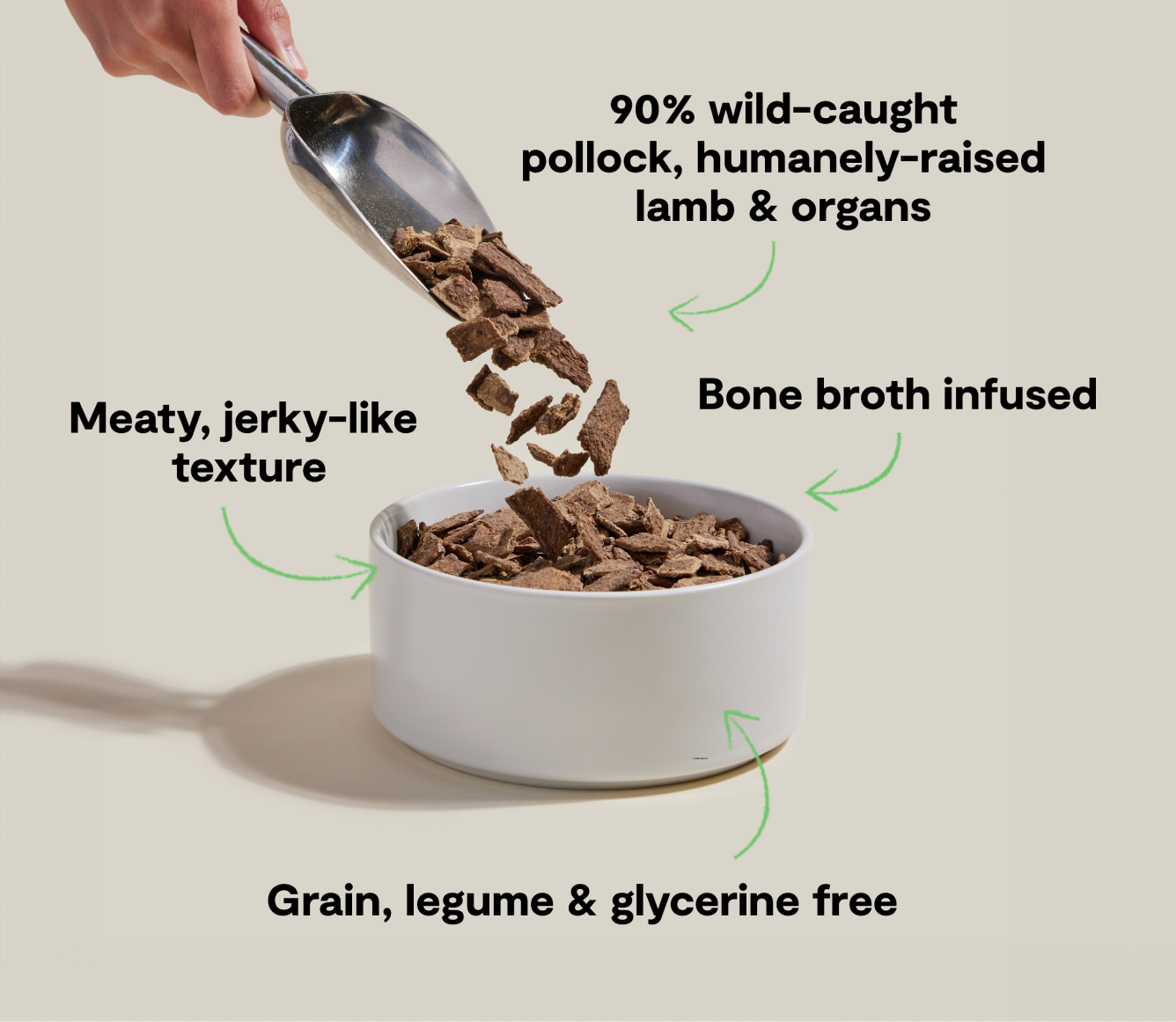 Recette de colin et d'agneau séchés à l'air pour chiens