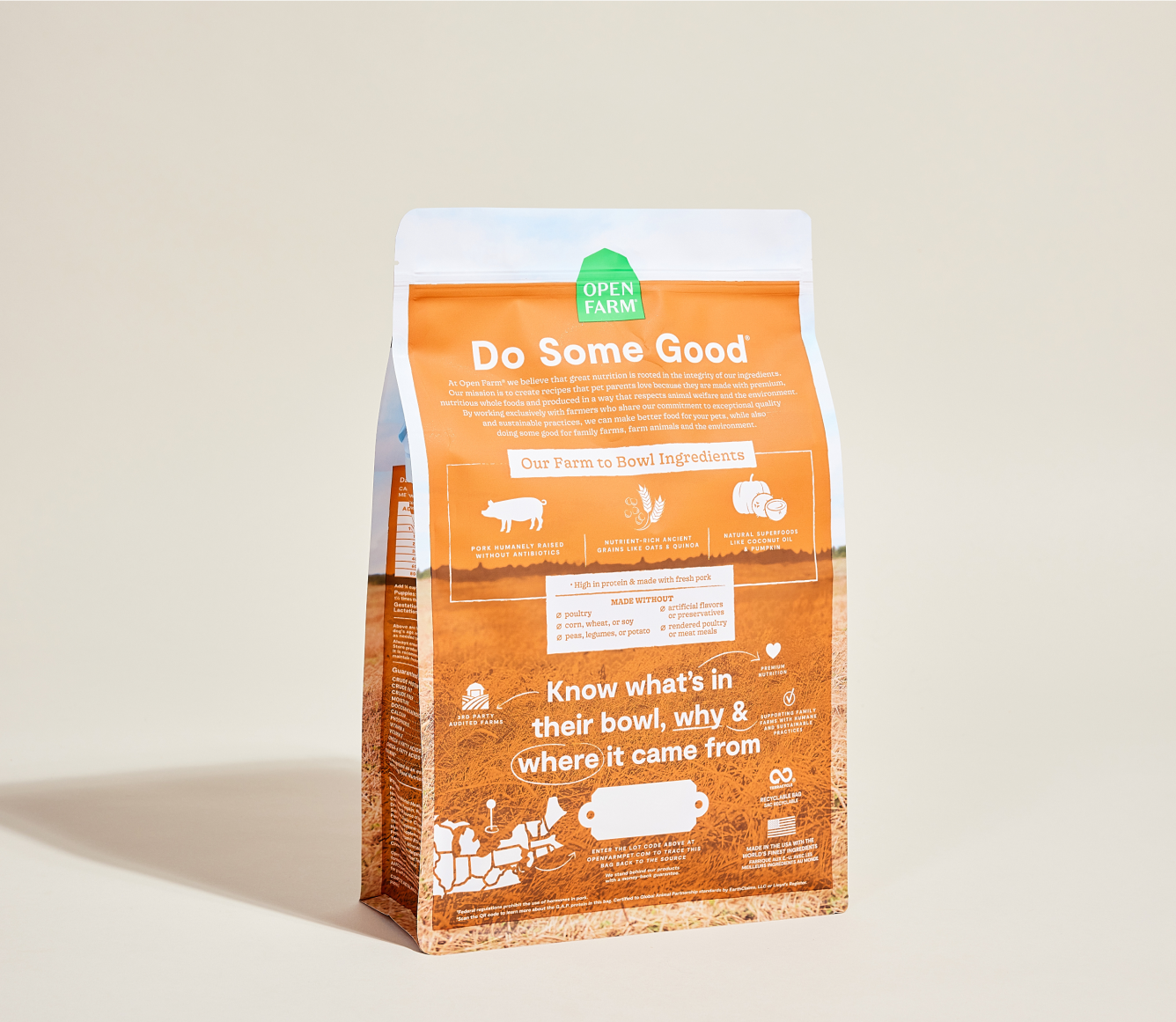 Croquettes pour chiens Farmer's Table au porc et aux céréales anciennes