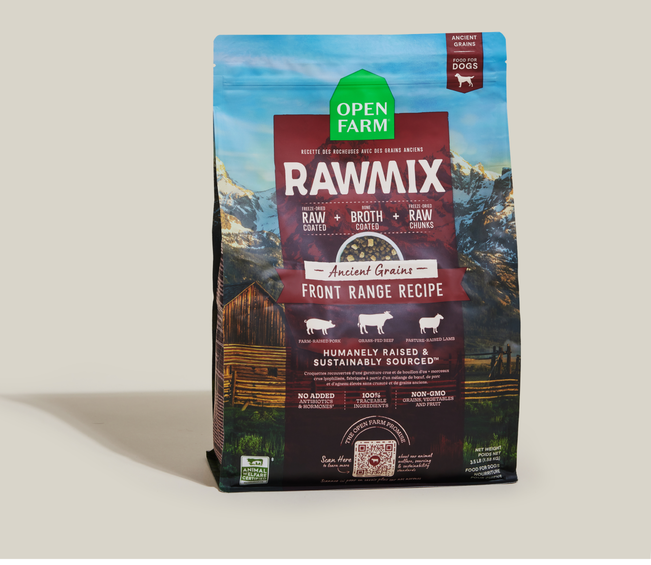 RawMix Front Range Ancient Grains Dog Kibble