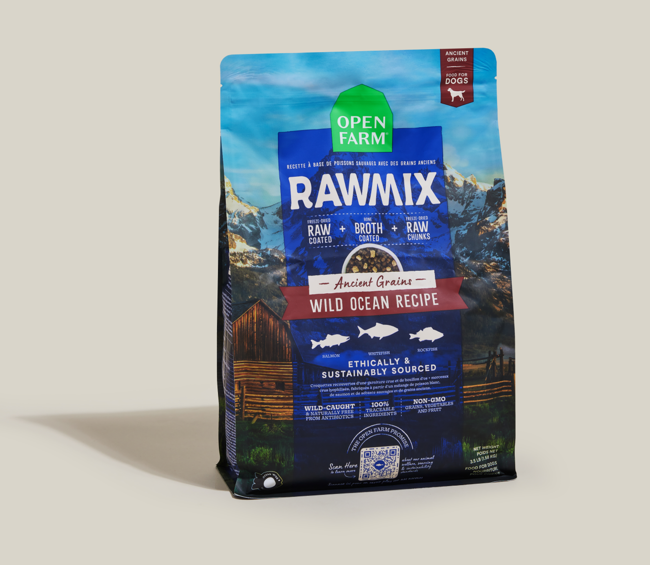 RawMix Wild Ocean Ancient Grains Dog Kibble