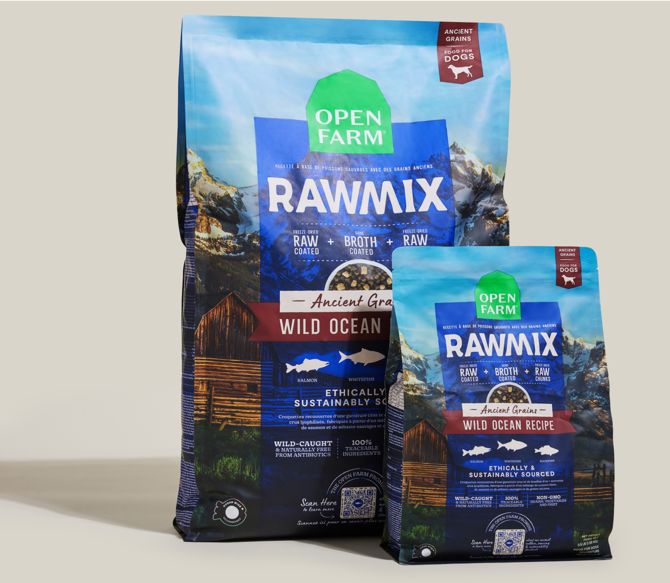 Croquettes pour chiens RawMix Wild Ocean aux céréales anciennes