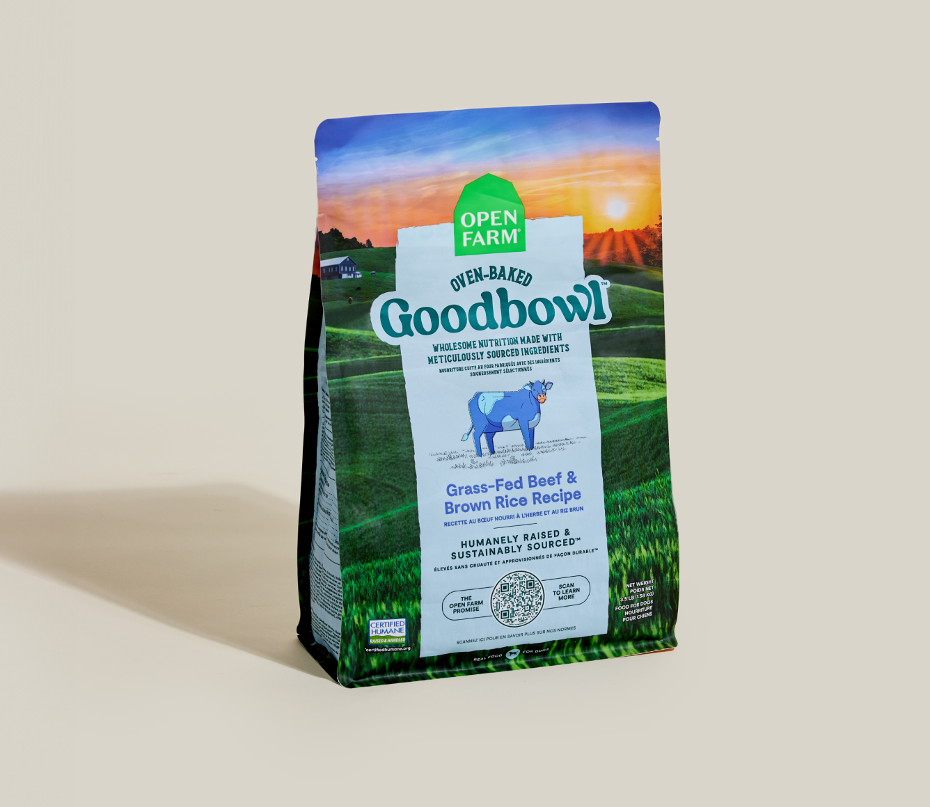 Croquettes pour chiens Goodbowl™ au bœuf nourri à l'herbe et au riz brun