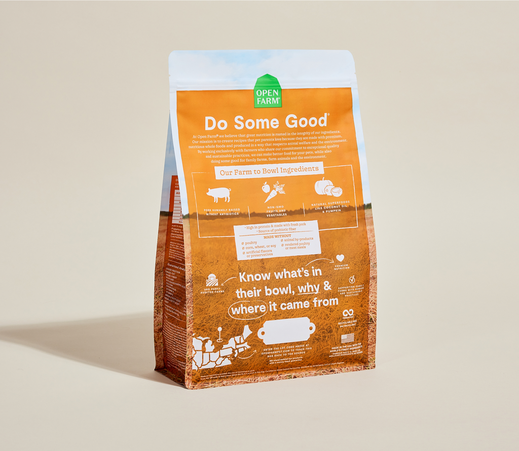 Croquettes pour chiens sans céréales au porc Farmer's Table