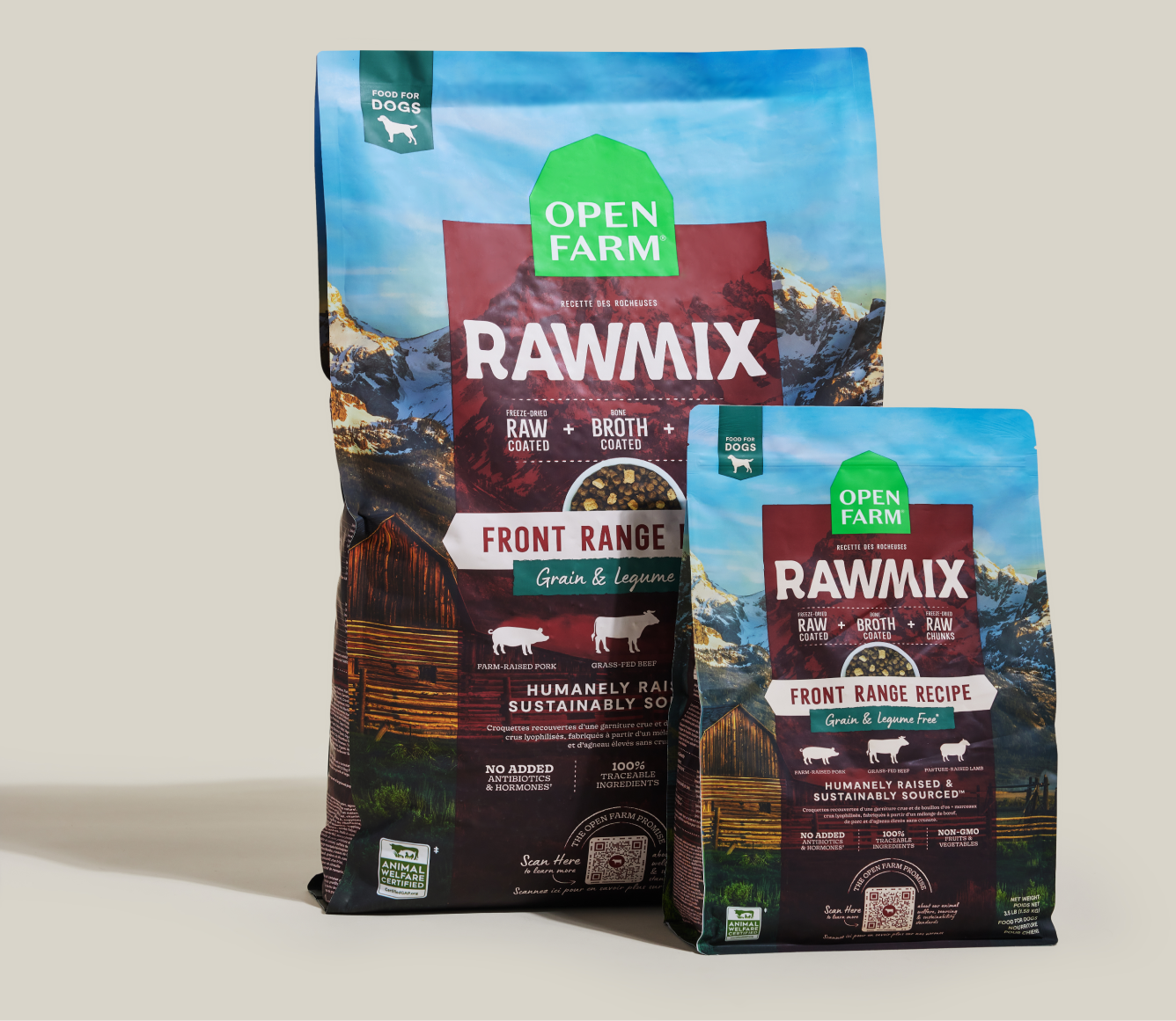 Croquettes sans céréales RawMix Front Range pour chiens