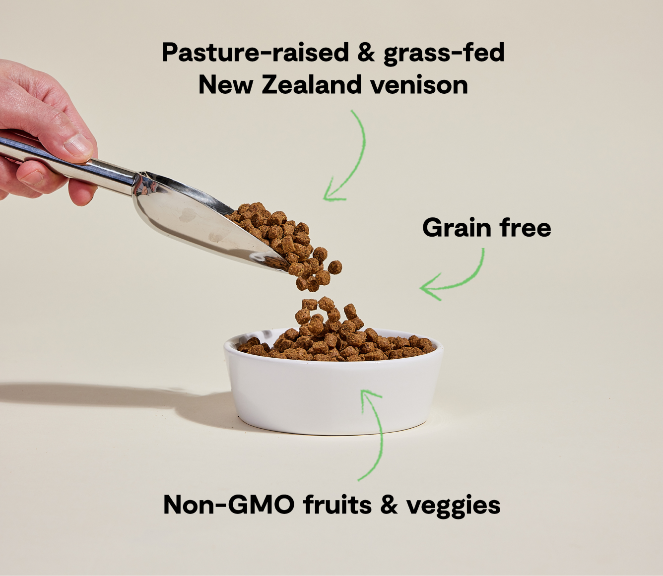 Croquettes pour chiens sans céréales au venaison de Nouvelle-Zélande