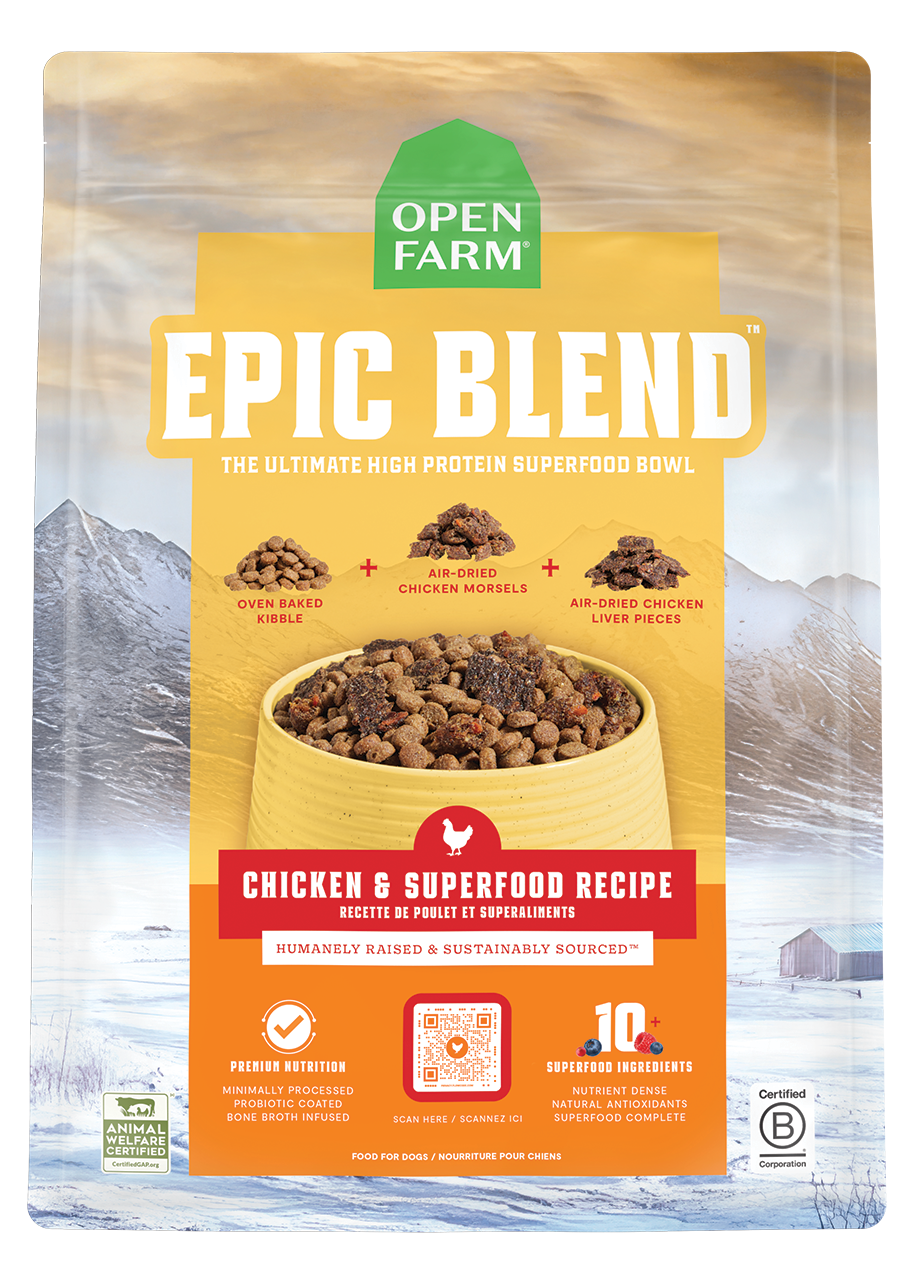 Croquettes Epic Blend au poulet et super-aliments pour chiens