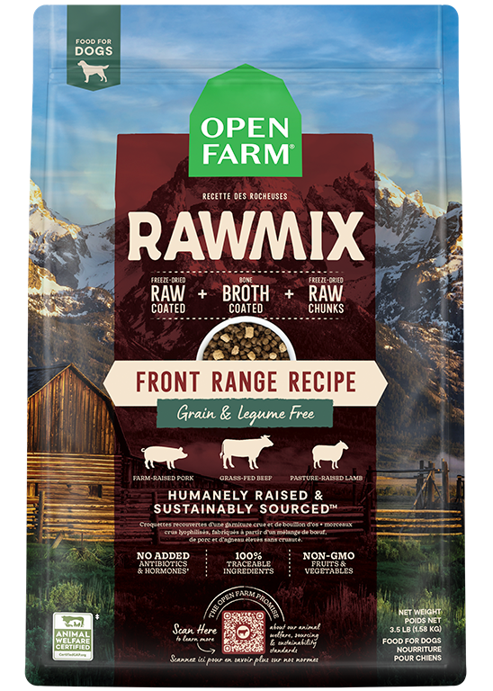 Croquettes sans céréales RawMix Front Range pour chiens
